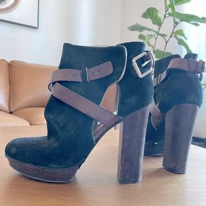 MICHEAL KORS black suede high heel boots